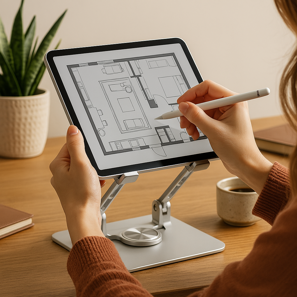 360 Derece Dönebilen Çift Açılı Tablet Standı