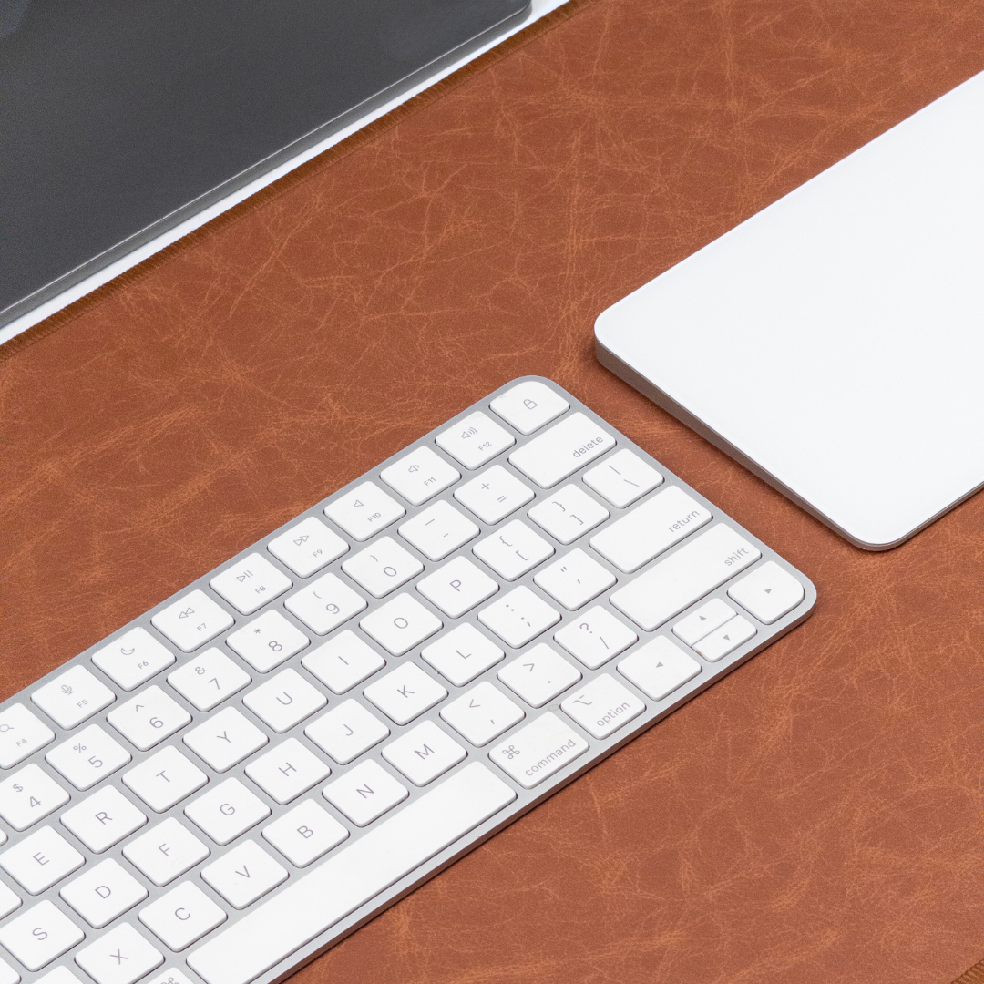 Brindle Brown Leather Desk Mat